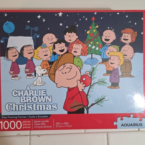 Aquarius A CHARLIE BROWN CHRISTMAS 1000-Piece Puzzle, 20x28 Complete - Picture 1 of 4